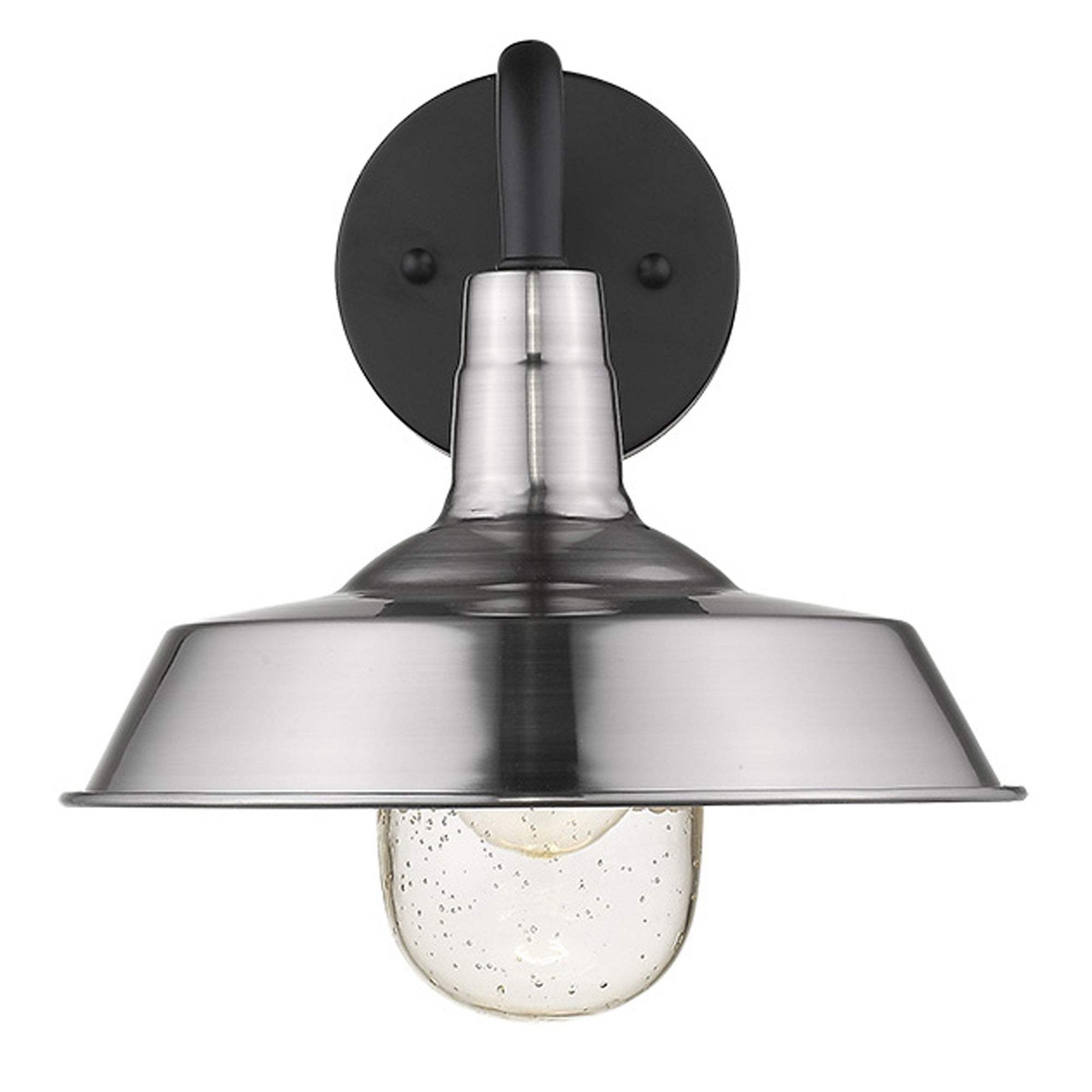 Silver Shallow Plate Shape Wall Light - Homeroots - Flyclothing LLC