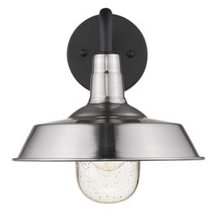 Silver Shallow Plate Shape Wall Light - Homeroots