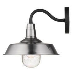 Silver Shallow Plate Shape Wall Light - Homeroots