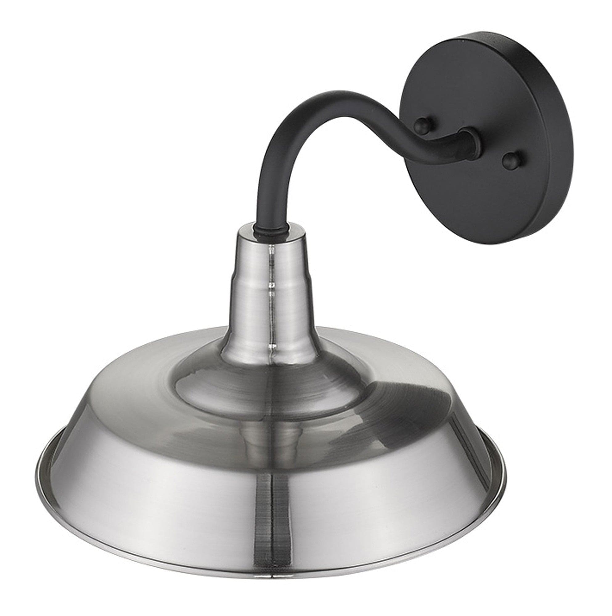 Silver Shallow Plate Shape Wall Light - Homeroots