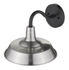 Silver Shallow Plate Shape Wall Light - Homeroots