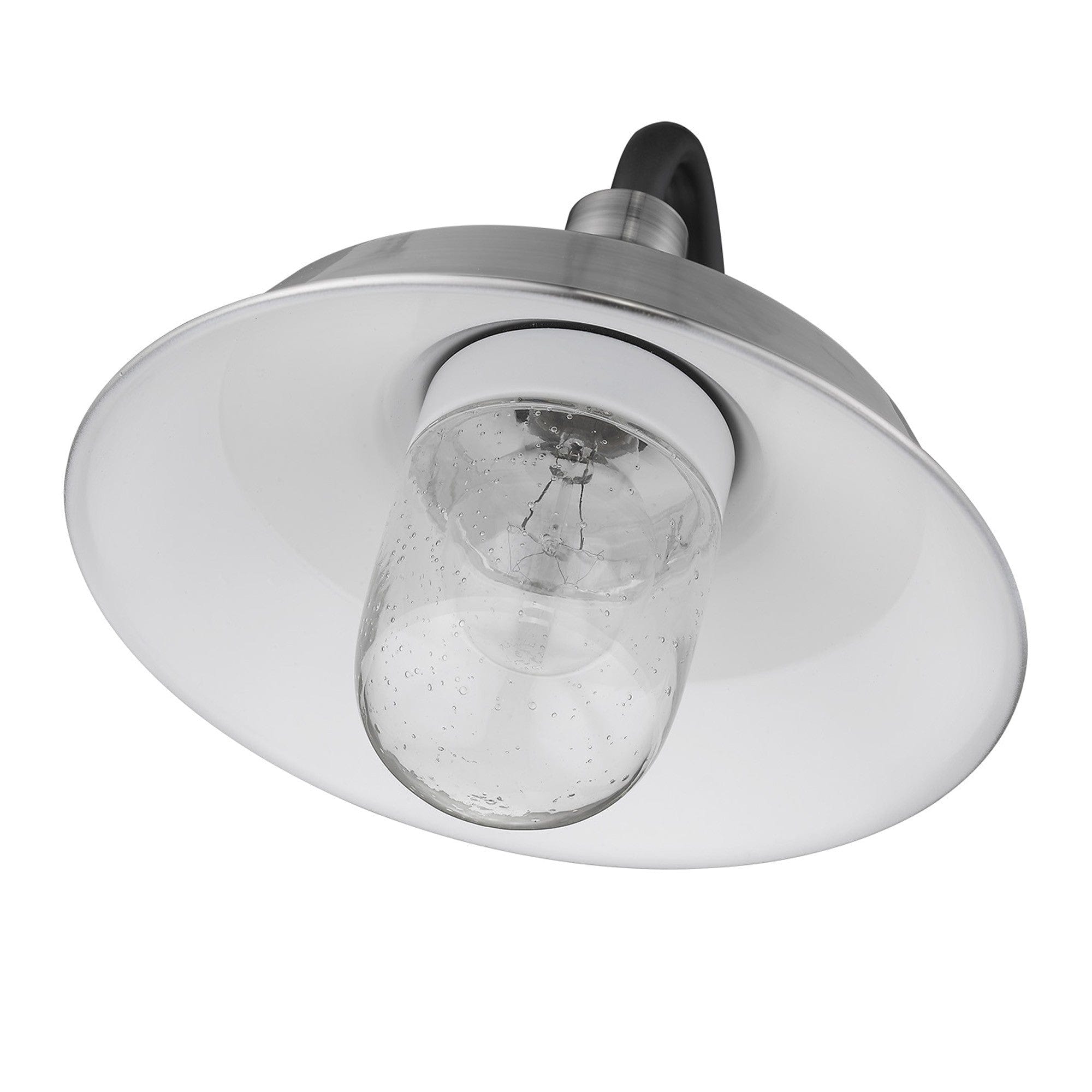 Silver Shallow Plate Shape Wall Light - Homeroots