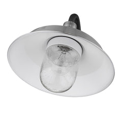 Silver Shallow Plate Shape Wall Light - Homeroots