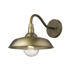 Burry 1-Light Antique Brass Wall Light - Homeroots