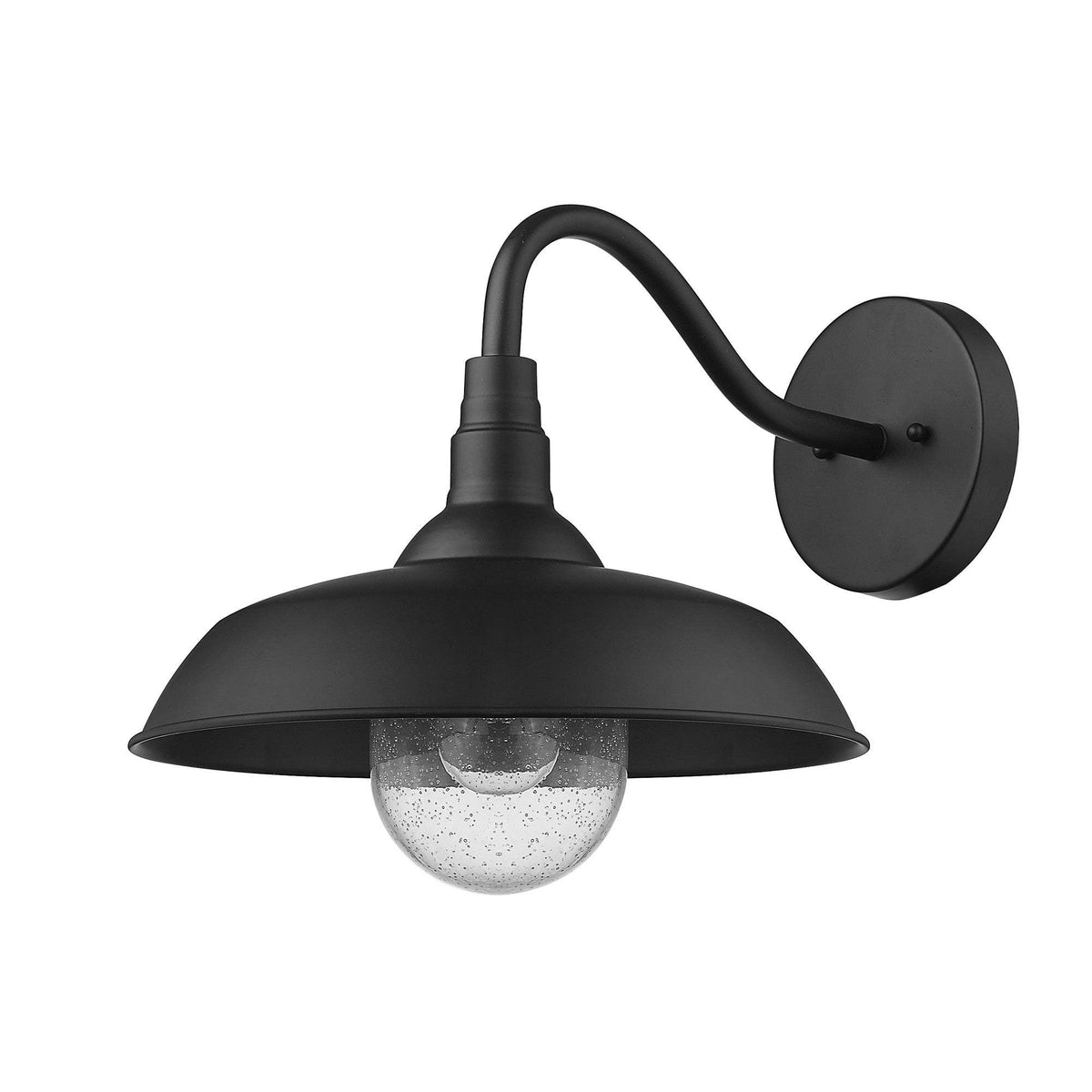 Burry 1-Light Matte Black Wall Light - Homeroots - Flyclothing LLC