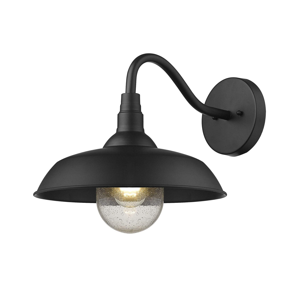 Burry 1-Light Matte Black Wall Light - Homeroots - Flyclothing LLC