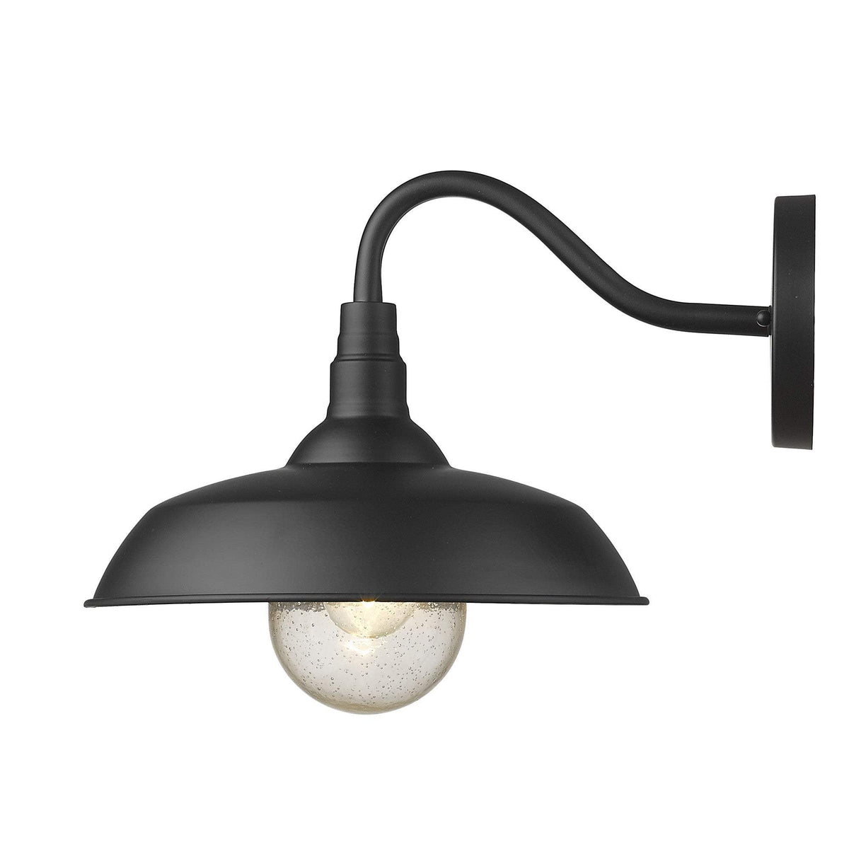 Burry 1-Light Matte Black Wall Light - Homeroots - Flyclothing LLC