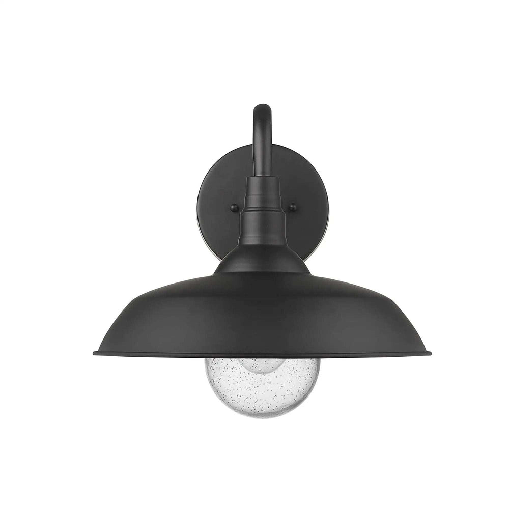 Burry 1-Light Matte Black Wall Light - Homeroots - Flyclothing LLC