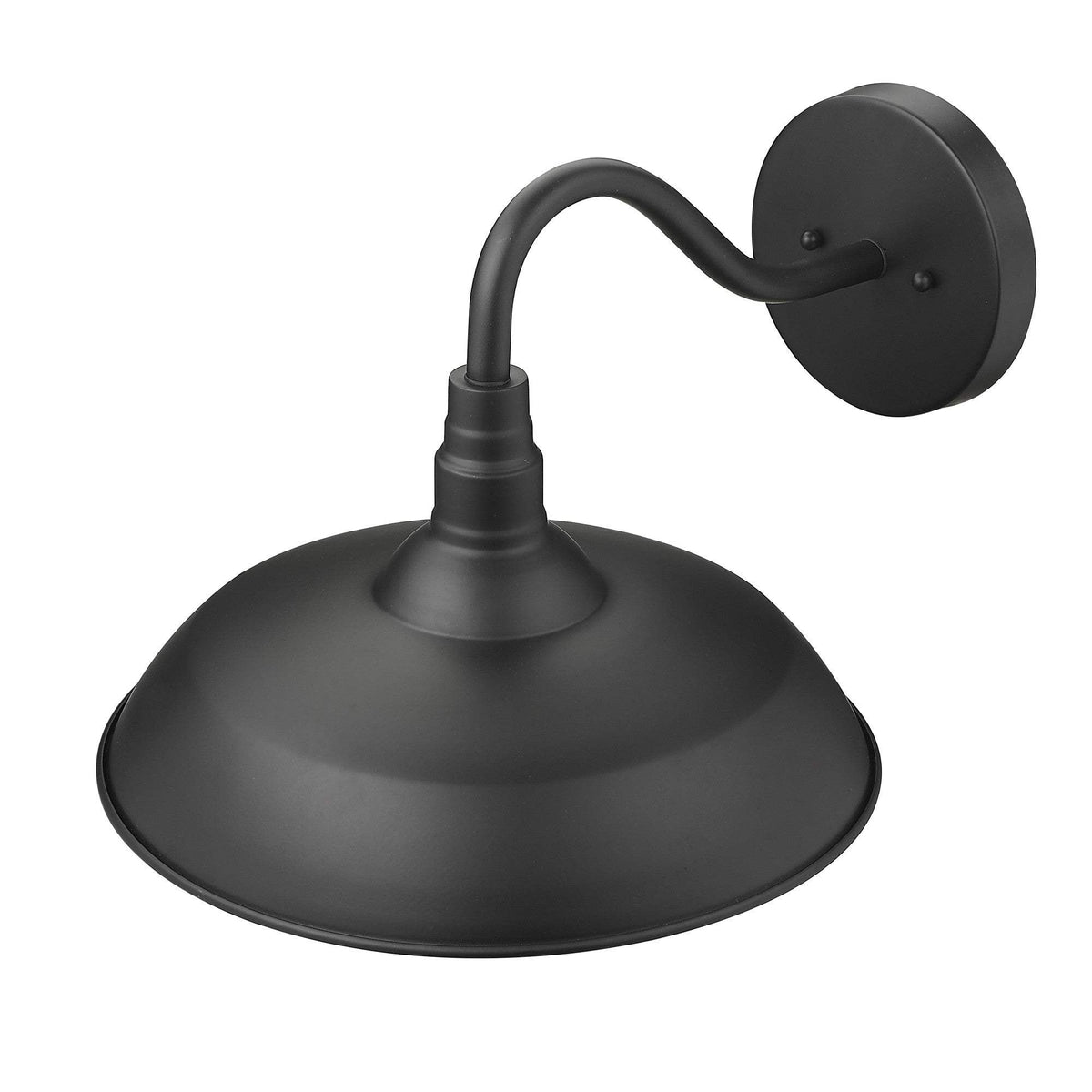 Burry 1-Light Matte Black Wall Light - Homeroots - Flyclothing LLC