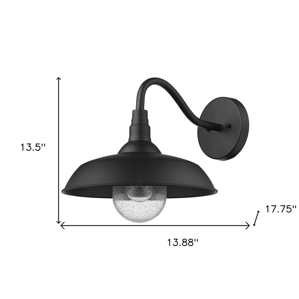 Burry 1-Light Matte Black Wall Light - Homeroots - Flyclothing LLC