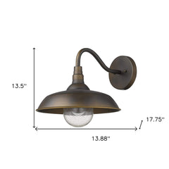 Burry 1-Light Oil-Rubbed Bronze Wall Light - Homeroots