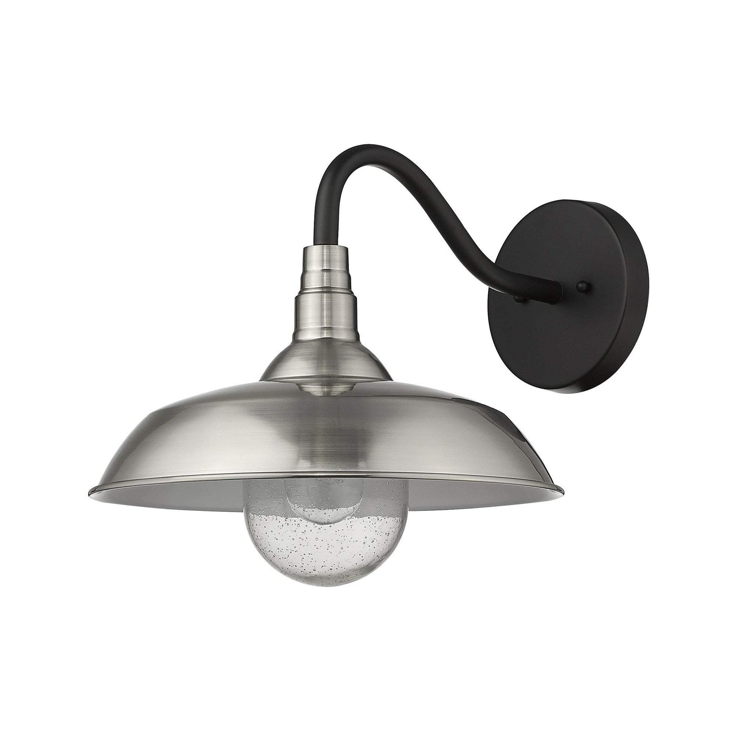 Burry 1-Light Satin Nickel Wall Light - Homeroots - Flyclothing LLC