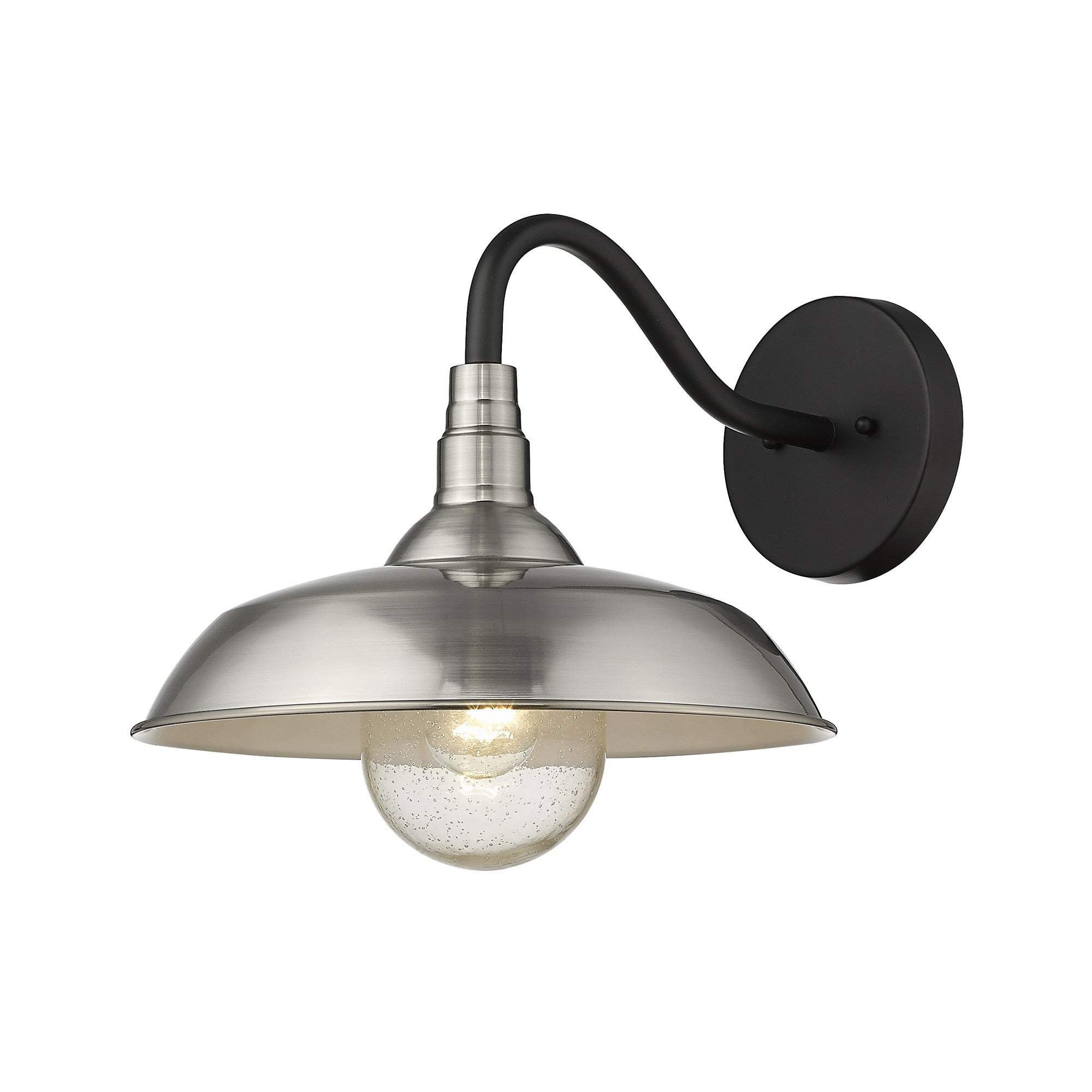 Burry 1-Light Satin Nickel Wall Light - Homeroots - Flyclothing LLC