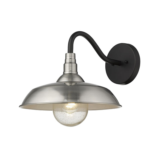 Burry 1-Light Satin Nickel Wall Light - Homeroots