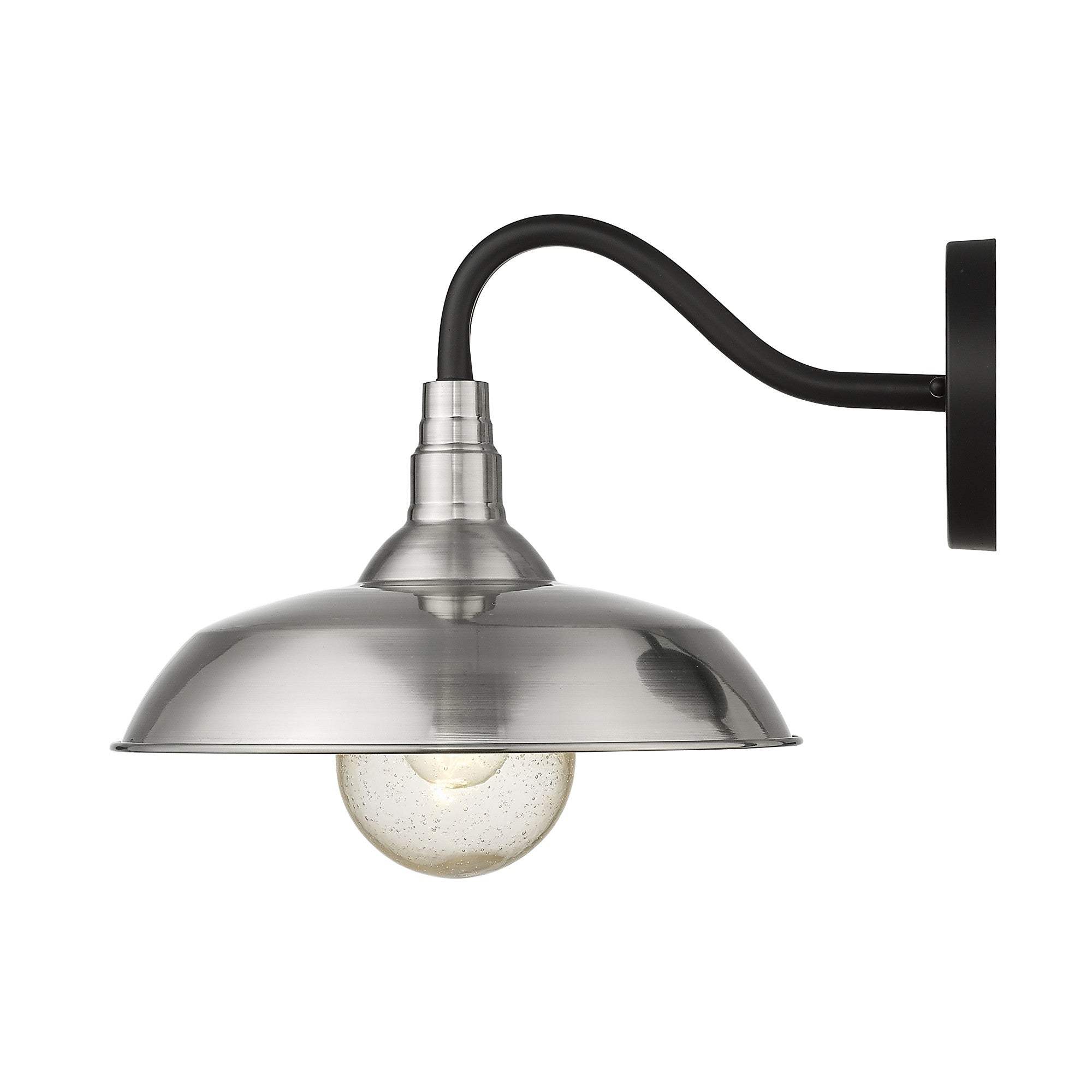Burry 1-Light Satin Nickel Wall Light - Homeroots - Flyclothing LLC