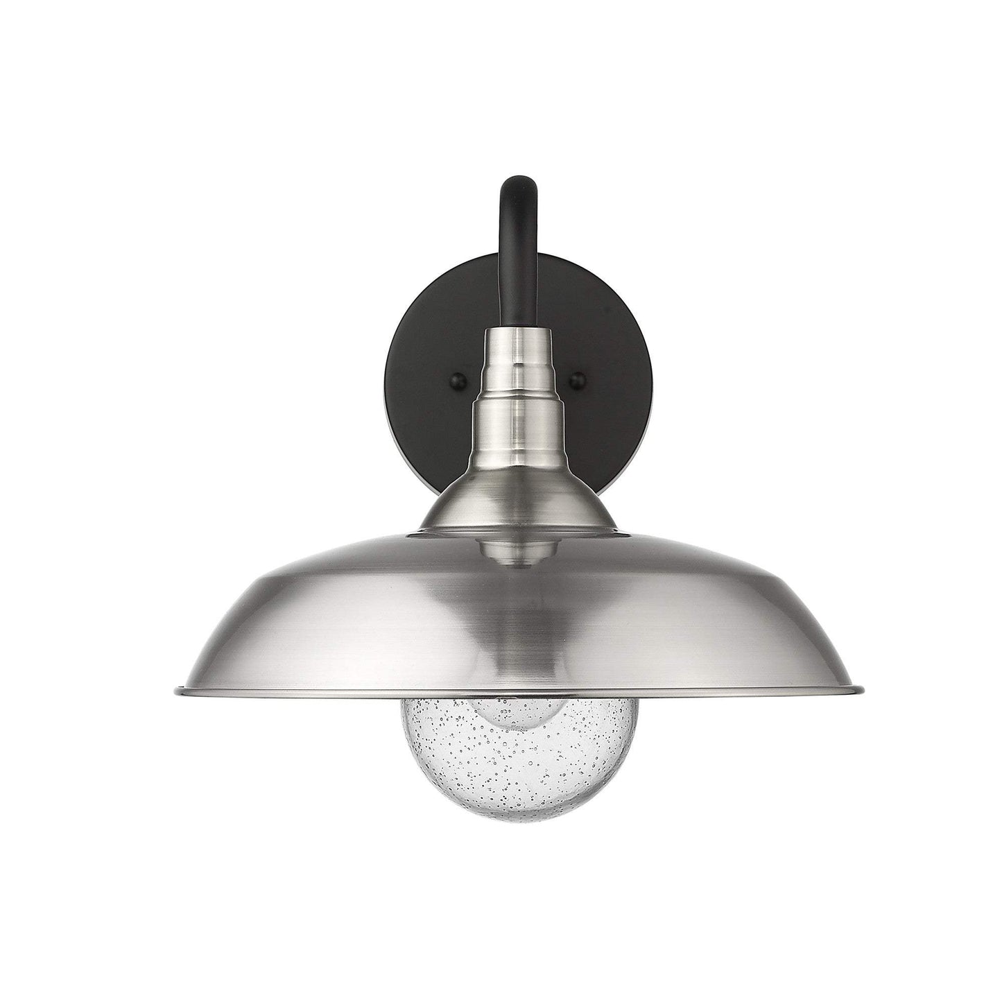 Burry 1-Light Satin Nickel Wall Light - Homeroots - Flyclothing LLC
