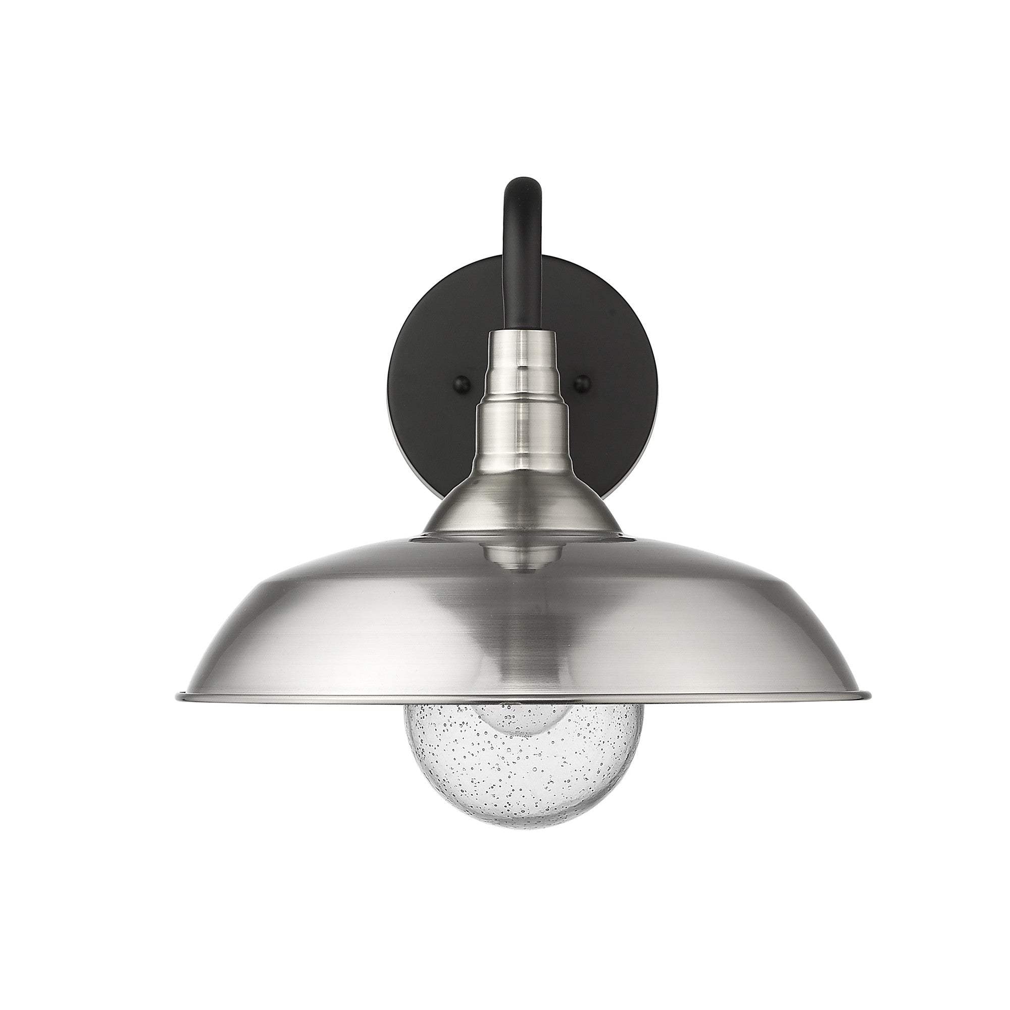 Burry 1-Light Satin Nickel Wall Light - Homeroots - Flyclothing LLC