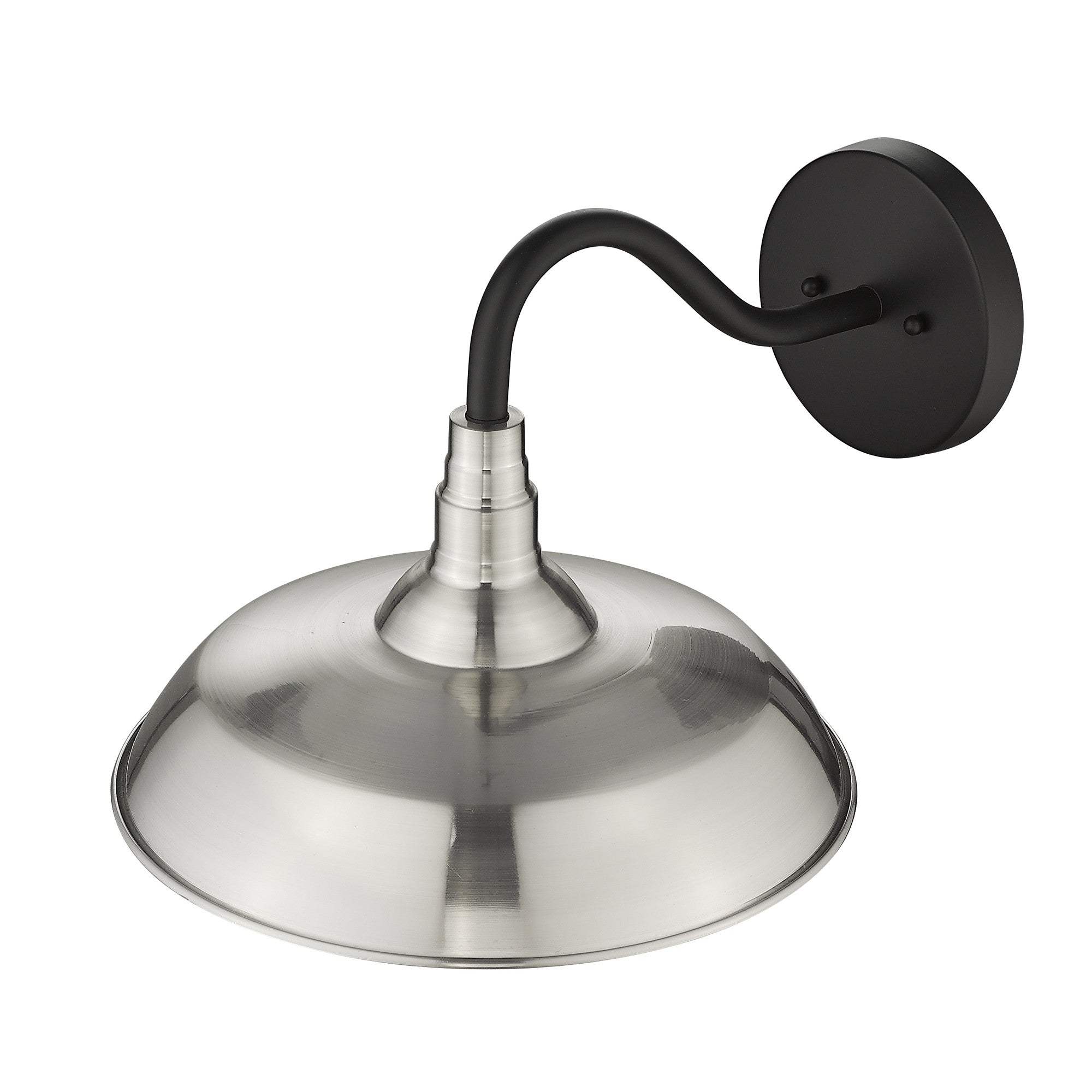 Burry 1-Light Satin Nickel Wall Light - Homeroots - Flyclothing LLC
