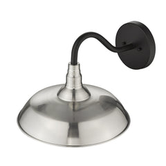 Burry 1-Light Satin Nickel Wall Light - Homeroots