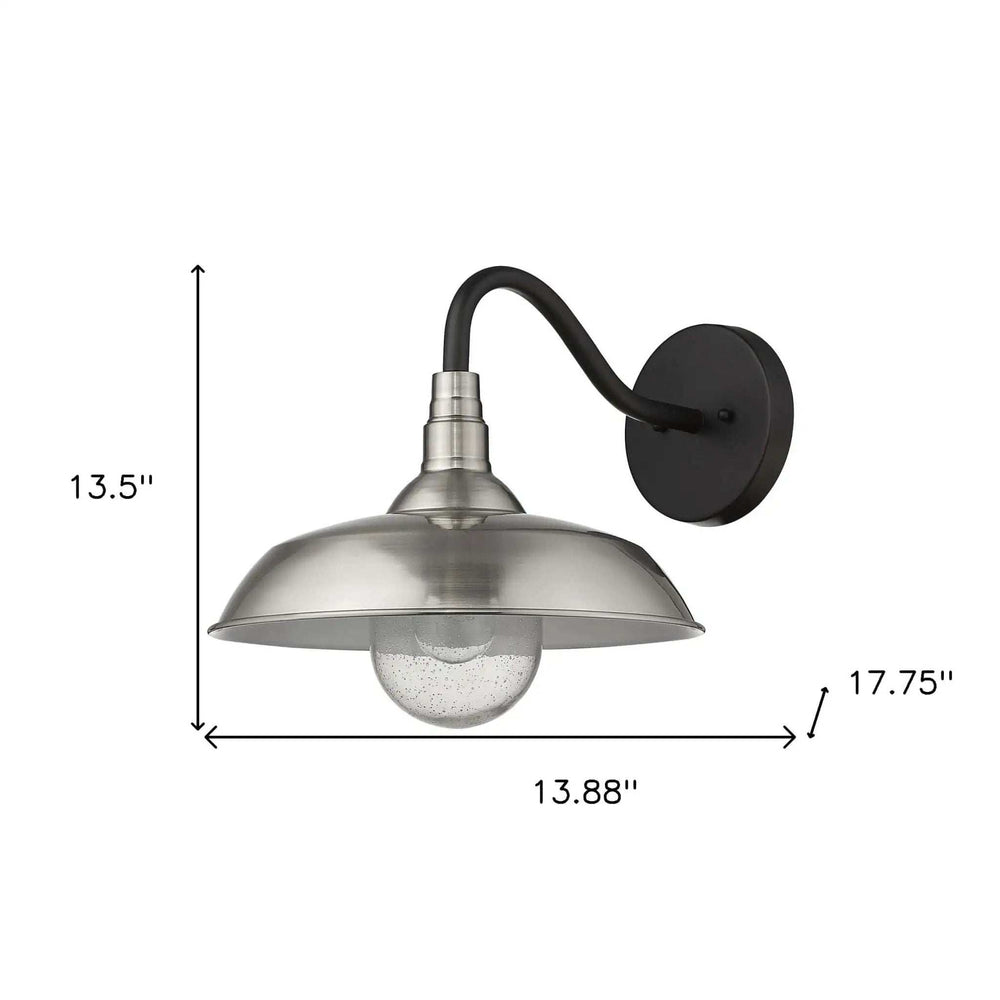 Burry 1-Light Satin Nickel Wall Light - Homeroots - Flyclothing LLC