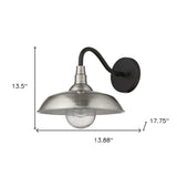 Burry 1-Light Satin Nickel Wall Light - Homeroots - Flyclothing LLC