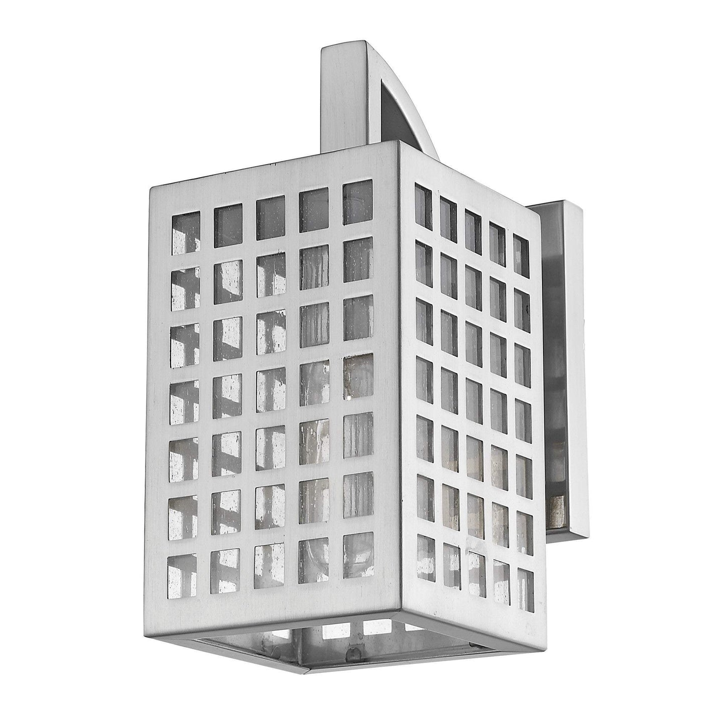 Letzel 1-Light Satin Nickel Wall Light - Homeroots - Flyclothing LLC