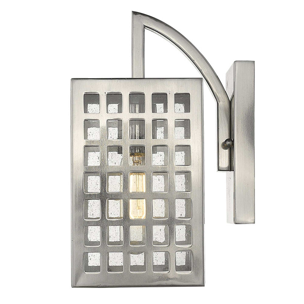 Letzel 1-Light Satin Nickel Wall Light - Homeroots - Flyclothing LLC