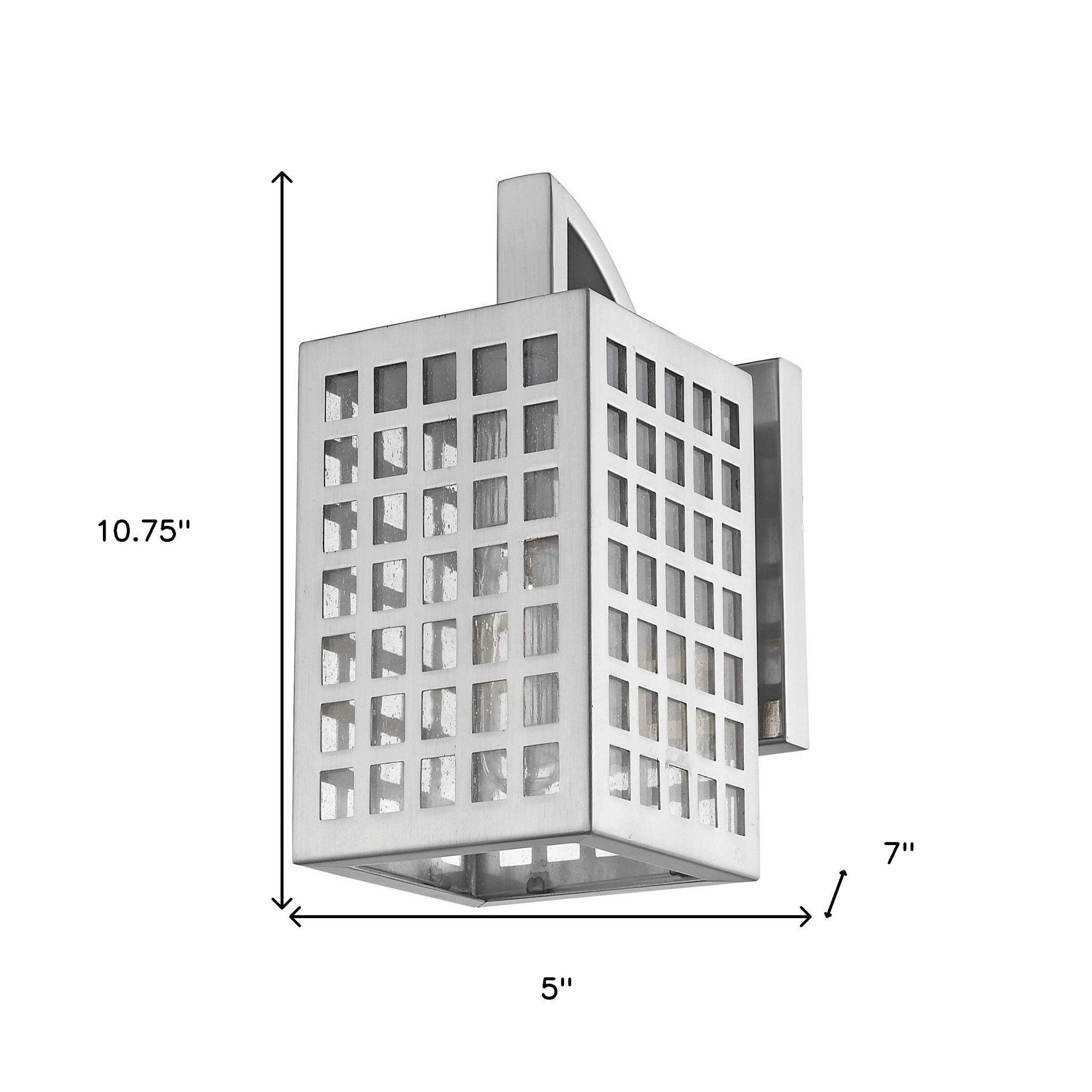 Letzel 1-Light Satin Nickel Wall Light - Homeroots - Flyclothing LLC