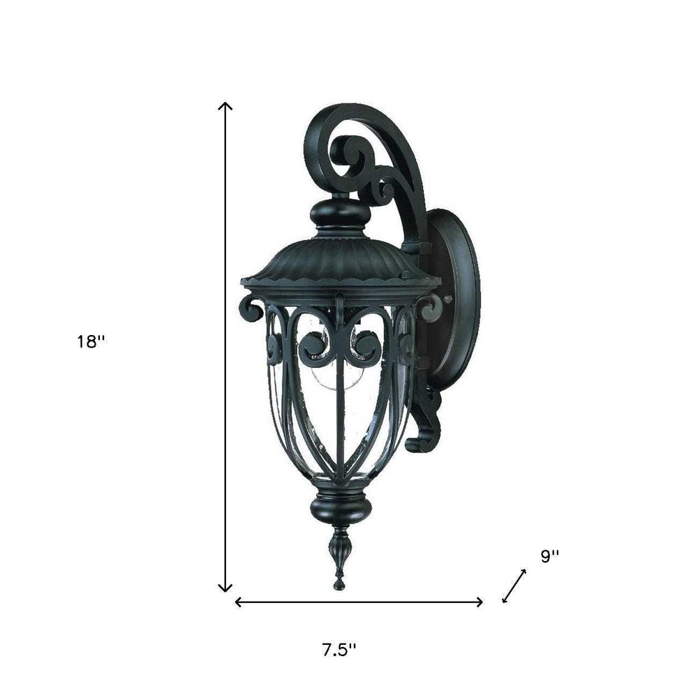 Matte Black Hanging Goblet Wall Light - Homeroots - Flyclothing LLC