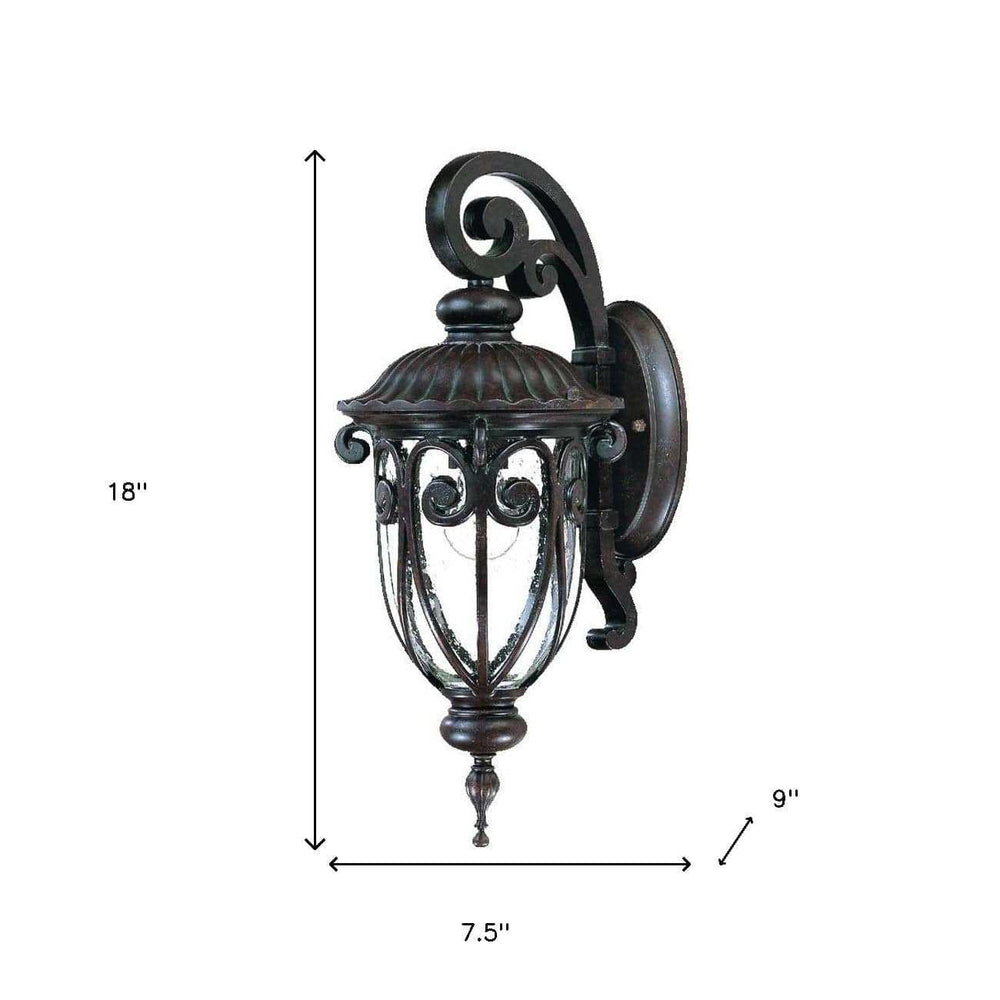 Dark Brown Hanging Goblet Wall Light - Homeroots - Flyclothing LLC
