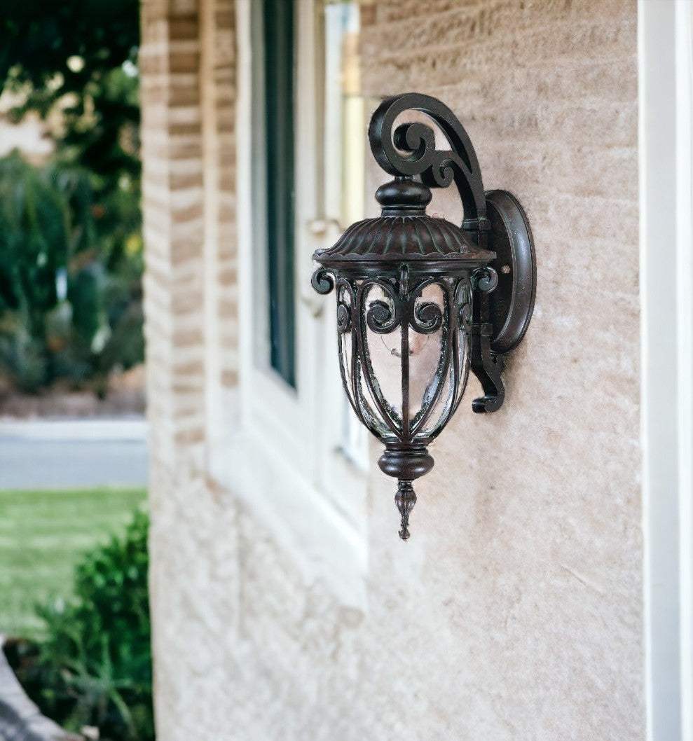 Dark Brown Hanging Goblet Wall Light - Homeroots - Flyclothing LLC