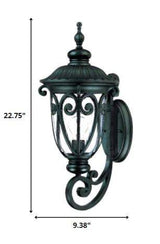 Naples 1-Light Matte Black Wall Light - Homeroots - Flyclothing LLC