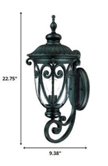 Naples 1-Light Matte Black Wall Light - Homeroots