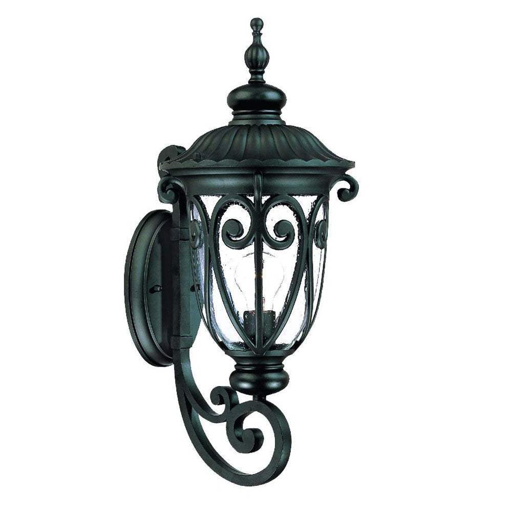 Naples 1-Light Matte Black Wall Light - Homeroots - Flyclothing LLC