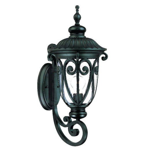 Naples 1-Light Matte Black Wall Light - Homeroots