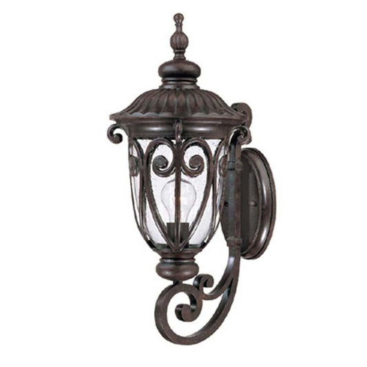 Naples 1-Light Marbelized Mahogany Wall Light - Homeroots