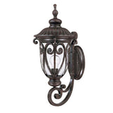 Naples 1-Light Marbelized Mahogany Wall Light - Homeroots