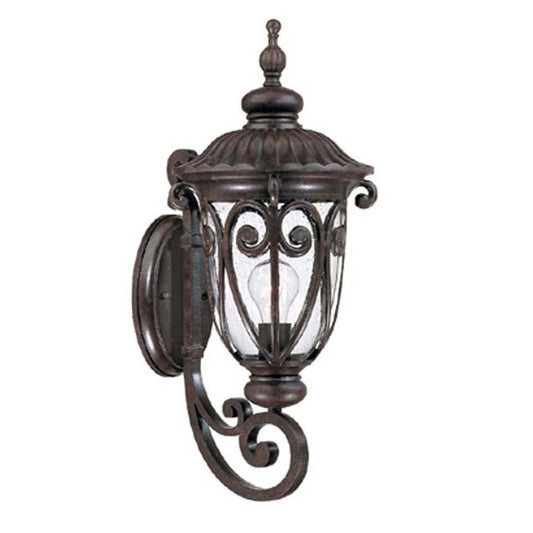 Naples 1-Light Marbelized Mahogany Wall Light - Homeroots
