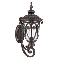 Naples 1-Light Marbelized Mahogany Wall Light - Homeroots