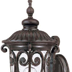 Naples 1-Light Marbelized Mahogany Wall Light - Homeroots