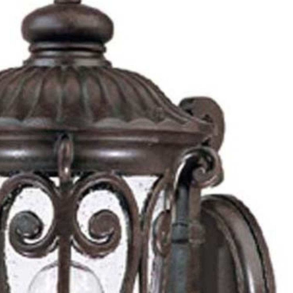 Naples 1-Light Marbelized Mahogany Wall Light - Homeroots - Flyclothing LLC