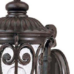 Naples 1-Light Marbelized Mahogany Wall Light - Homeroots