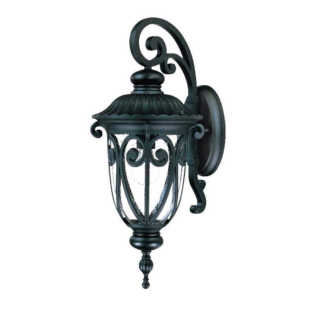 Naples 1-Light Matte Black Wall Light - Homeroots - Flyclothing LLC