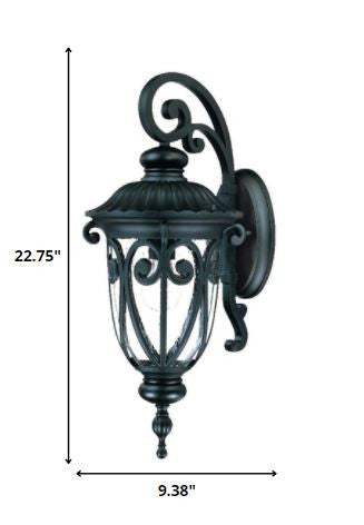 Naples 1-Light Matte Black Wall Light - Homeroots - Flyclothing LLC