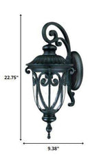 Naples 1-Light Matte Black Wall Light - Homeroots - Flyclothing LLC