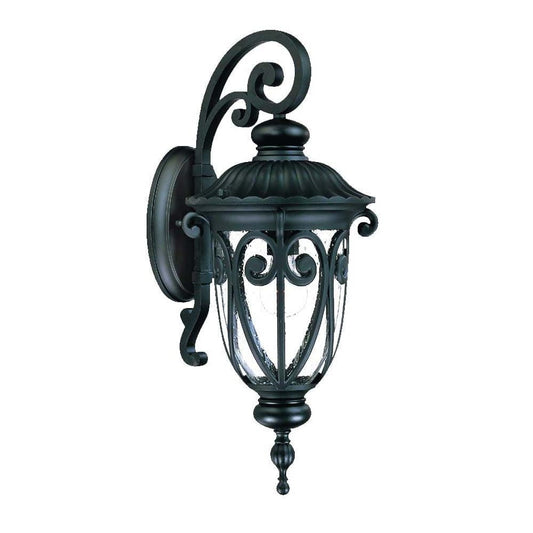 Naples 1-Light Matte Black Wall Light - Homeroots
