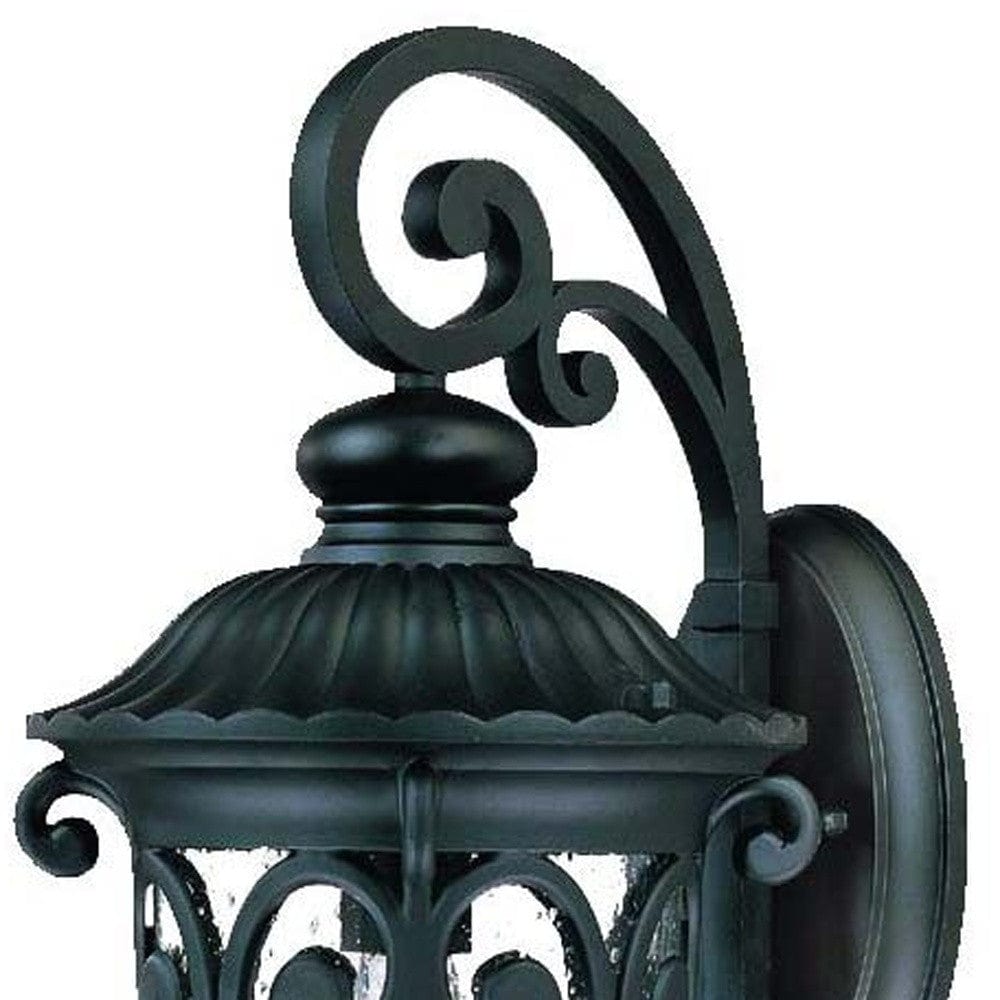Naples 1-Light Matte Black Wall Light - Homeroots