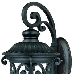 Naples 1-Light Matte Black Wall Light - Homeroots