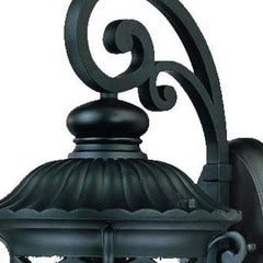 Naples 1-Light Matte Black Wall Light - Homeroots