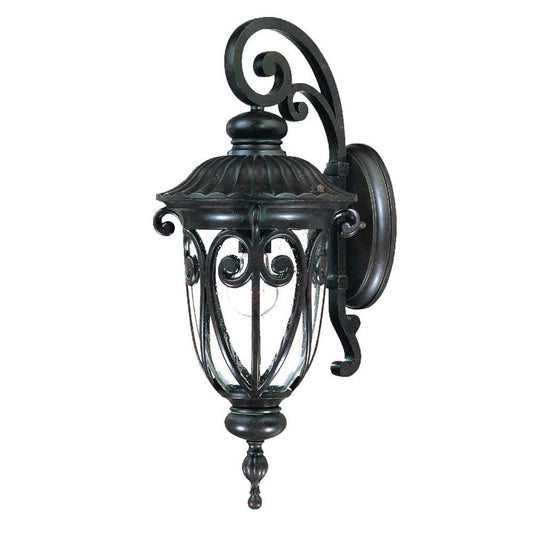 Naples 1-Light Marbelized Mahogany Wall Light - Homeroots
